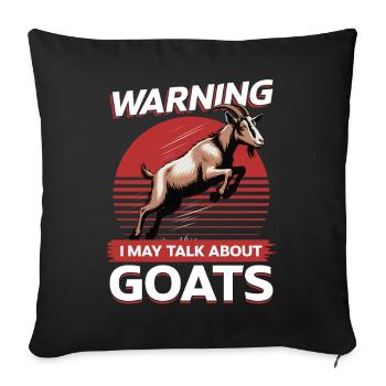 Funny Farm Animal Goat - Sofa pillowcase 17,3'' x 17,3'' (45 x 45 cm) - black - Front