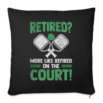 Ruhestand Opa Oma Pickleball Spieler Geschenk - Sofakissenbezug 45 x 45 cm - Schwarz - Vorne