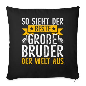This is what the big boy of the world looks like - Sofa pillowcase 17,3'' x 17,3'' (45 x 45 cm) - black - Front