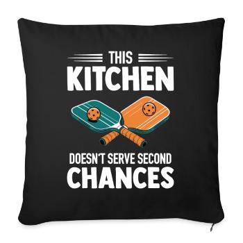 Pickleball Teamn Tournament Dinkball Gift - Sofa pillowcase 17,3'' x 17,3'' (45 x 45 cm) - black - Front