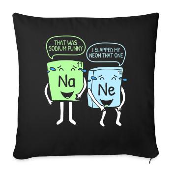 Chimie Chimiste Professeur de chimie Dire science - Housse de coussin décorative 45 x 45 cm - noir - Devant