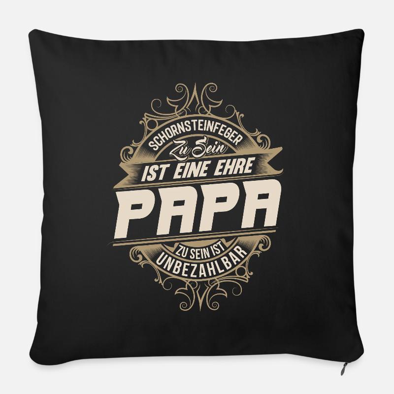 Schornsteinfeger Papa - Sofakissenbezug 45 x 45 cm - Schwarz