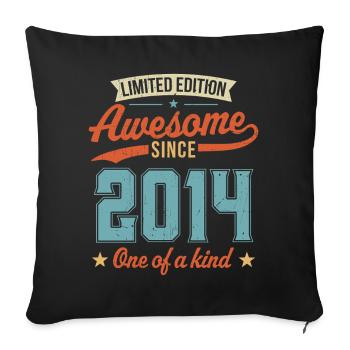 Génial depuis 2014 - Housse de coussin décorative 45 x 45 cm - noir - Devant