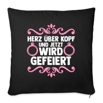Bachelor Party Team Bride Hen Party - Sofa pillowcase 17,3'' x 17,3'' (45 x 45 cm) - black - Front