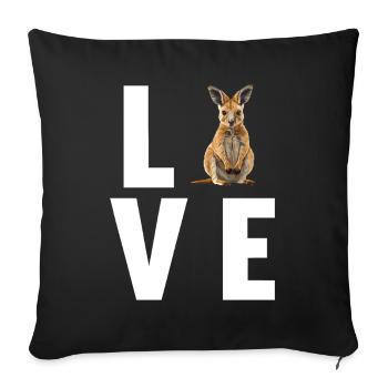 Wallabies Wallaby - Sofa pillowcase 17,3'' x 17,3'' (45 x 45 cm) - black - Front
