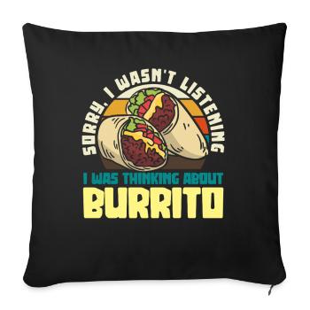 Burrito Rêveries - Housse de coussin décorative 45 x 45 cm - noir - Devant