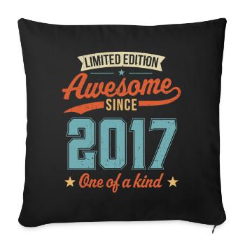 Génial depuis 2017 - Housse de coussin décorative 45 x 45 cm - noir - Devant