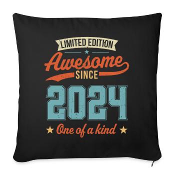 Génial depuis 2024 - Housse de coussin décorative 45 x 45 cm - noir - Devant
