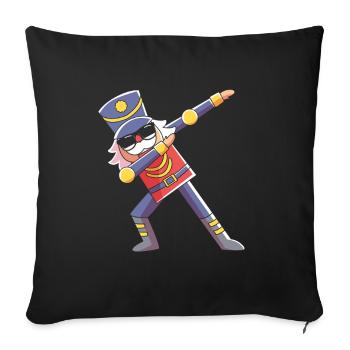 Nussknacker Weihnachten - Sofakissenbezug 45 x 45 cm - Schwarz - Vorne