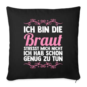 Bachelor Party Team Bride Hen Party - Sofa pillowcase 17,3'' x 17,3'' (45 x 45 cm) - black - Front