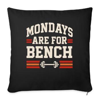 Drôle de développé couché Meme Spot Me Bro Powerlifting - Housse de coussin décorative 45 x 45 cm - noir - Devant