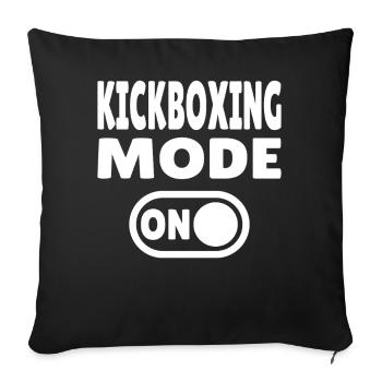 Mode kickboxing activé – Puissance pour les artistes martiaux - Housse de coussin décorative 45 x 45 cm - noir - Devant