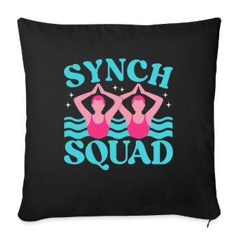 Natation synchronisée Natation artistique Sports nautiques - Housse de coussin décorative 45 x 45 cm - noir - Devant