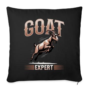 Funny Farm Animal Goat - Sofa pillowcase 17,3'' x 17,3'' (45 x 45 cm) - black - Front