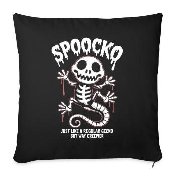 Squelette effrayant Halloween - Housse de coussin décorative 45 x 45 cm - noir - Devant
