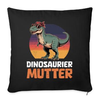 Future Mom DINOSAUR MOM Funny - Sofa pillowcase 17,3'' x 17,3'' (45 x 45 cm) - black - Front
