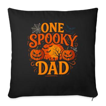 Un papa effrayant Fête d’Halloween Fun - Housse de coussin décorative 45 x 45 cm - noir - Devant
