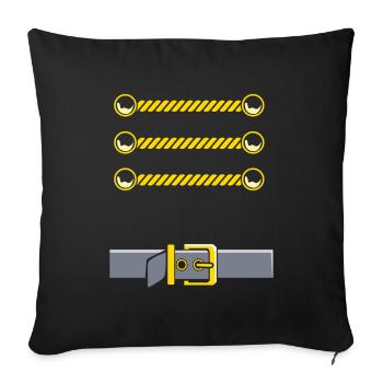 Nussknacker Kostüm Weihnachten - Sofakissenbezug 45 x 45 cm - Schwarz - Vorne