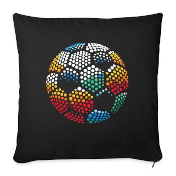 Spotty Colorful Dot Mosaic Globe - Sofa pillowcase 17,3'' x 17,3'' (45 x 45 cm) - black - Front