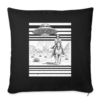 UFO Western Ritter - Sofakissenbezug 45 x 45 cm - Schwarz - Vorne