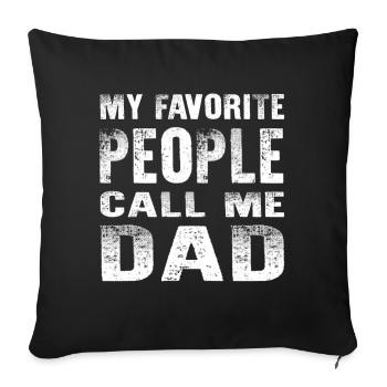 Best Dad in the World Gifts Father Christmas - Sofa pillowcase 17,3'' x 17,3'' (45 x 45 cm) - black - Front