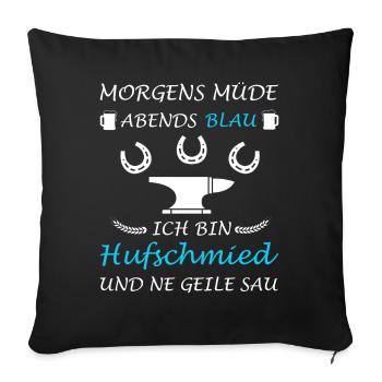 Farrier Horse Blacksmith Blacksmith Lustig - Sofa pillowcase 17,3'' x 17,3'' (45 x 45 cm) - black - Front