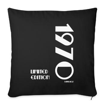 Limited Edition 1970 - Sofa pillowcase 17,3'' x 17,3'' (45 x 45 cm) - black - Front