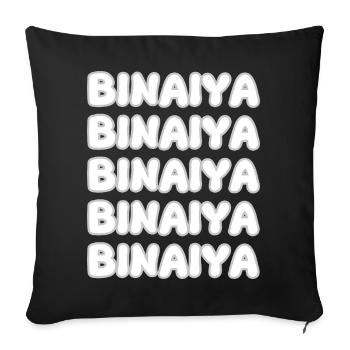Climbing Binaiya - Sofa pillowcase 17,3'' x 17,3'' (45 x 45 cm) - black - Front