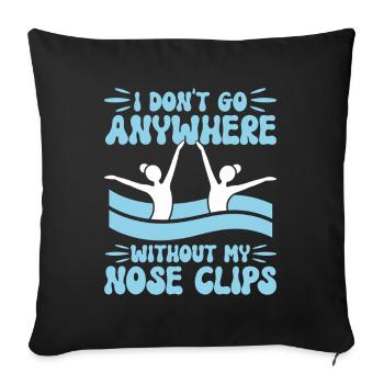 Natation synchronisée Natation artistique Sports nautiques - Housse de coussin décorative 45 x 45 cm - noir - Devant
