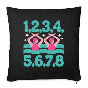 Natation synchronisée Natation artistique Sports nautiques - Housse de coussin décorative 45 x 45 cm - noir - Devant