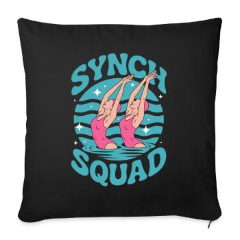 Natation synchronisée Natation artistique Sports nautiques - Housse de coussin décorative 45 x 45 cm - noir - Devant