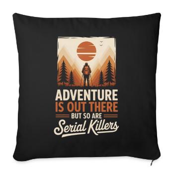 Sunset Walker Adventure Trail - Sofa pillowcase 17,3'' x 17,3'' (45 x 45 cm) - black - Front