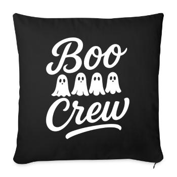 Boo Crew Halloween Party Funny Saying - Sofa pillowcase 17,3'' x 17,3'' (45 x 45 cm) - black - Front
