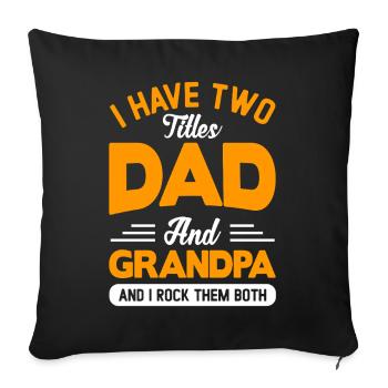 Best Dad in the World Gifts Christmas - Sofa pillowcase 17,3'' x 17,3'' (45 x 45 cm) - black - Front