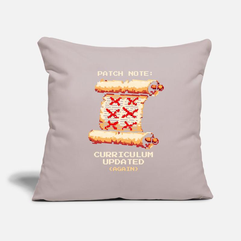 Patch Notes: Curriculum Updated | School humor Sofa pillowcase 17,3'' x 17,3'' (45 x 45 cm)