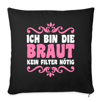 Bachelor Party Team Bride Hen Party - Sofa pillowcase 17,3'' x 17,3'' (45 x 45 cm) - black - Front