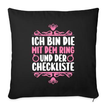 Bachelor Party Team Bride Hen Party - Sofa pillowcase 17,3'' x 17,3'' (45 x 45 cm) - black - Front