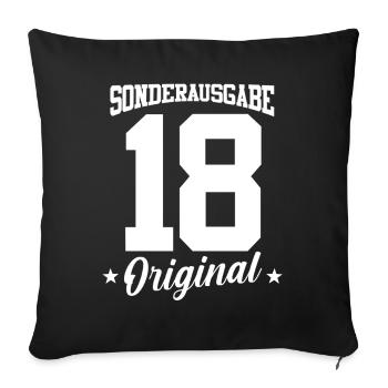 18 Birthday - Sofa pillowcase 17,3'' x 17,3'' (45 x 45 cm) - black - Front