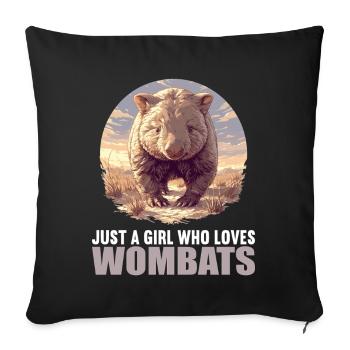 Wombats Wombat - Sofa pillowcase 17,3'' x 17,3'' (45 x 45 cm) - black - Front