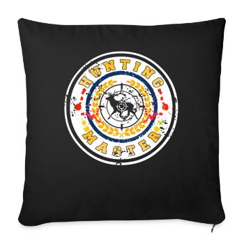 Hunting Master Humor for Skilled Trophy Trackers - Sofa pillowcase 17,3'' x 17,3'' (45 x 45 cm) - black - Front