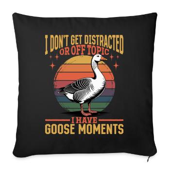 Funny Bird Goose - Sofa pillowcase 17,3'' x 17,3'' (45 x 45 cm) - black - Front