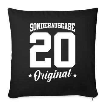 20th Birthday - Sofa pillowcase 17,3'' x 17,3'' (45 x 45 cm) - black - Front