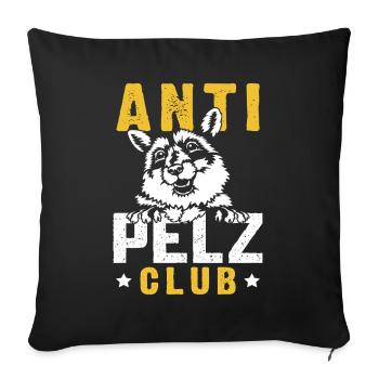 Protection des animaux CLUB ANTI FOURRURE Anti Fourrure Drôle - Housse de coussin décorative 45 x 45 cm - noir - Devant