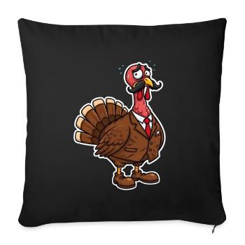 Costume élégant Turquie Dessin animé - Housse de coussin décorative 45 x 45 cm - noir - Devant