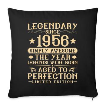 70th Birthday Vintage Vintage 1956 Gift - Sofa pillowcase 17,3'' x 17,3'' (45 x 45 cm) - black - Front