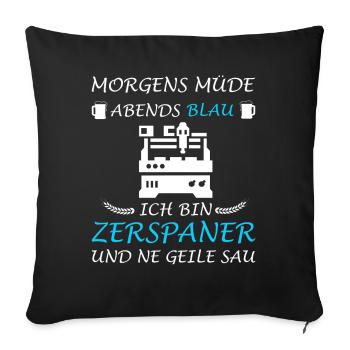 Machinistes Opérateurs de machines de découpe Tour CNC Métaux - Housse de coussin décorative 45 x 45 cm - noir - Devant