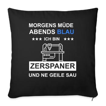 Machinistes Opérateurs de machines de découpe Tour CNC Métaux - Housse de coussin décorative 45 x 45 cm - noir - Devant