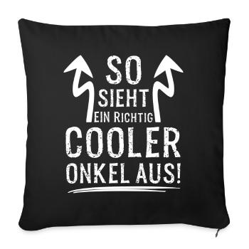 Voici à quoi ressemble un oncle vraiment cool pour un beau-frère - Housse de coussin décorative 45 x 45 cm - noir - Devant