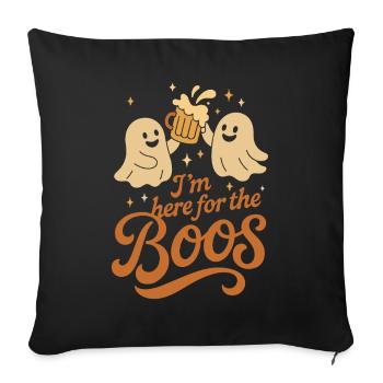 Je suis là pour les huées Costume d’Halloween drôle - Housse de coussin décorative 45 x 45 cm - noir - Devant