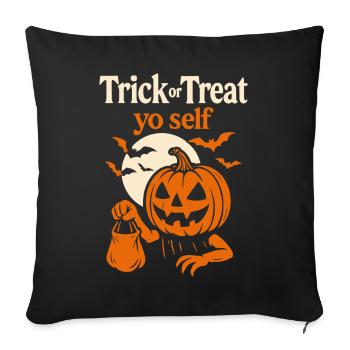 Trick Or Treat Yo Self Halloween Drôle Costume - Housse de coussin décorative 45 x 45 cm - noir - Devant